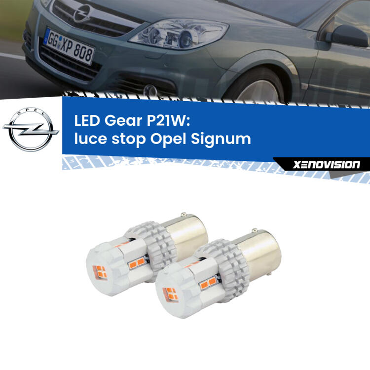 <p>Coppia <strong>LED P21W Rossi per </strong><strong>luce Stop</strong> <strong>Opel</strong> <strong>Signum </strong> 2003 - 2008: ultracompatti, illuminazione a 360 gradi e Canbus. Qualità Massima.</p>
<div> </div>