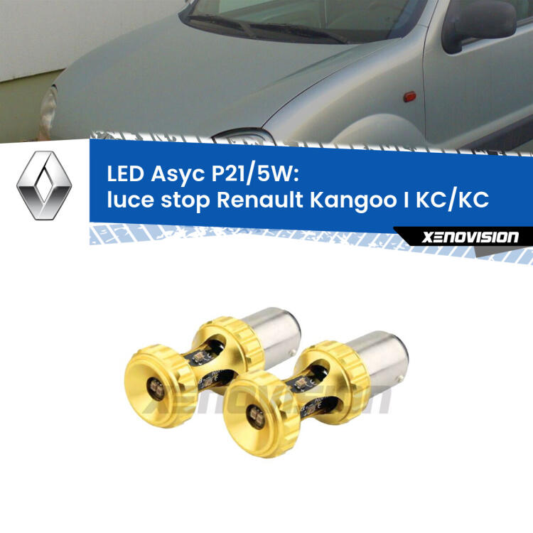 <strong>luce stop LED per Renault Kangoo I</strong> KC/KC 1997 - 2006. Lampadina <strong>P21/5W</strong> rossa Canbus modello Asyc Xenovision.