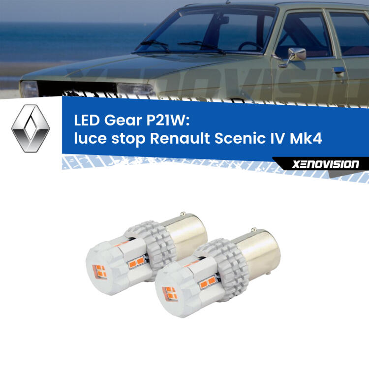 <p>Coppia <strong>LED P21W Rossi per </strong><strong>luce Stop</strong> <strong>Renault</strong> <strong>Scenic IV </strong>(Mk4) 2016 - 2022: ultracompatti, illuminazione a 360 gradi e Canbus. Qualità Massima.</p>
<div> </div>