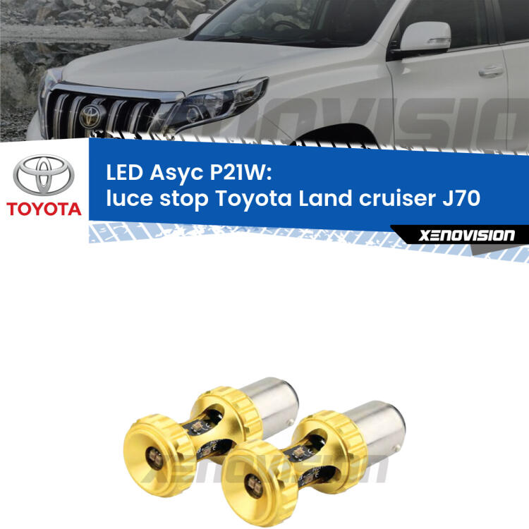 <strong>Luce Stop LED per Toyota Land cruiser</strong> J70 1984 - 1996. Coppia lampade <strong>P21W</strong> super canbus Rosse modello Gear2.