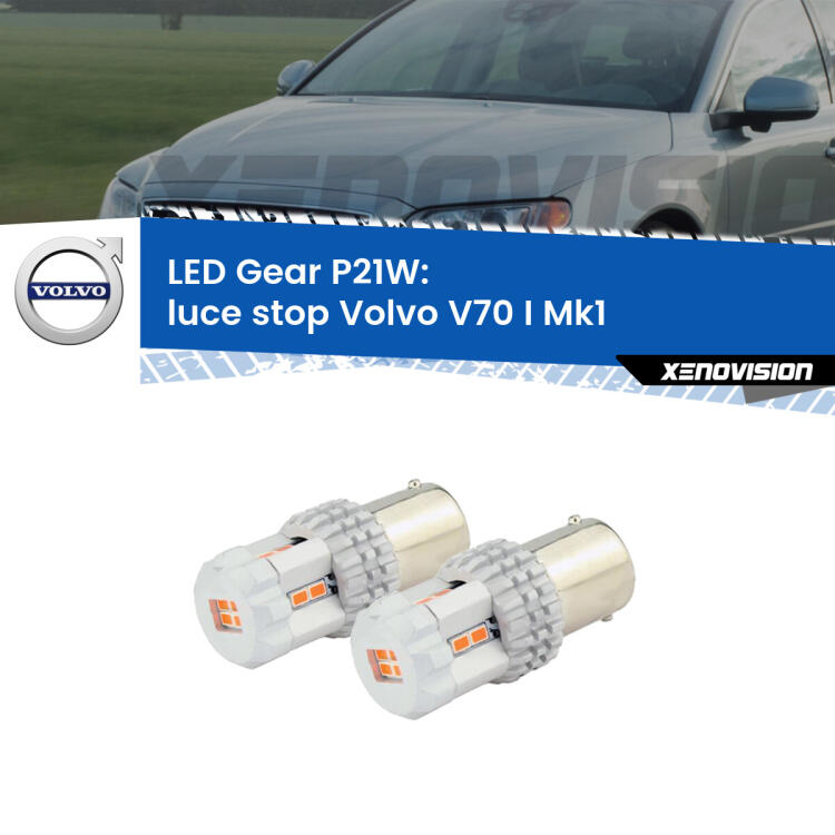 <p>Coppia <strong>LED P21W Rossi per </strong><strong>luce Stop</strong> <strong>Volvo</strong> <strong>V70 I </strong>(Mk1) 1996 - 2000: ultracompatti, illuminazione a 360 gradi e Canbus. Qualità Massima.</p>
<div> </div>