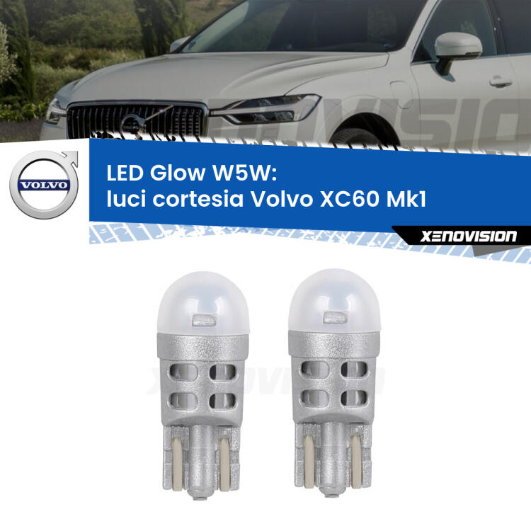 <strong>Luci Cortesia LED luce calda per Volvo XC60</strong> Mk1 2008 - 2016. Coppia lampade <strong>W5W</strong> modello Glow di Xenovision.
