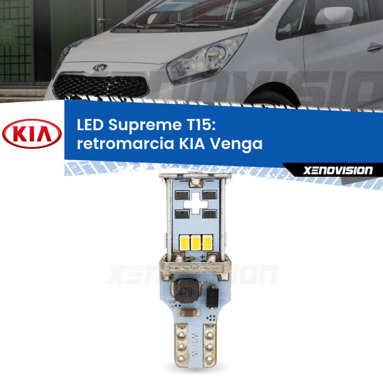 <strong>LED retromarcia per KIA Venga</strong>  2010 - 2019. 15 Chip CREE 3535, sviluppa un'incredibile potenza. Qualità Massima. Oltre 6W reali di pura potenza.