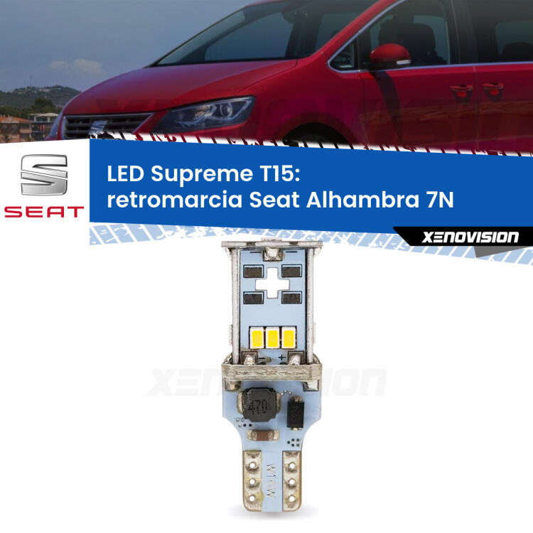 <strong>LED retromarcia per Seat Alhambra</strong> 7N 2010 in poi. 15 Chip CREE 3535, sviluppa un'incredibile potenza. Qualità Massima. Oltre 6W reali di pura potenza.
