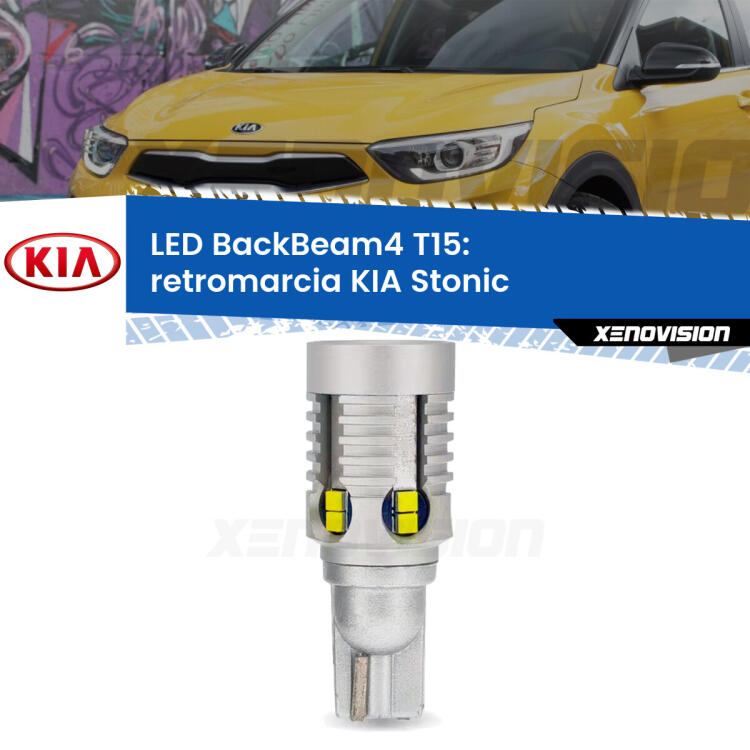 <strong>Retromarcia LED per KIA Stonic</strong>  2017 in poi. Lampada <strong>T15</strong> canbus modello BackBeam4.