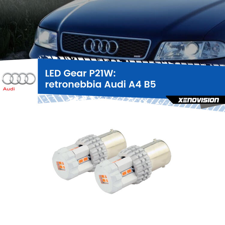 <p>Coppia <strong>LED P21W Rossi per </strong><strong>Retronebbia</strong> <strong>Audi</strong> <strong>A4 </strong>(B5) 1994 - 2001: ultracompatti, illuminazione a 360 gradi e Canbus. Qualità Massima.</p>
<div> </div>
