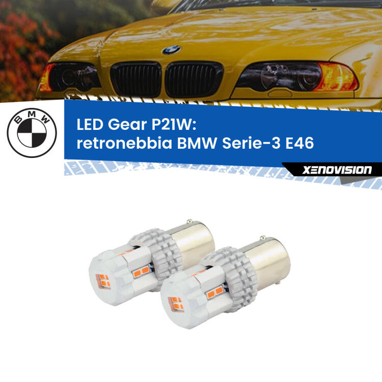 <p>Coppia <strong>LED P21W Rossi per </strong><strong>Retronebbia</strong> <strong>BMW</strong> <strong>Serie-3 </strong>(E46) 1998 - 2005: ultracompatti, illuminazione a 360 gradi e Canbus. Qualità Massima.</p>
<div> </div>