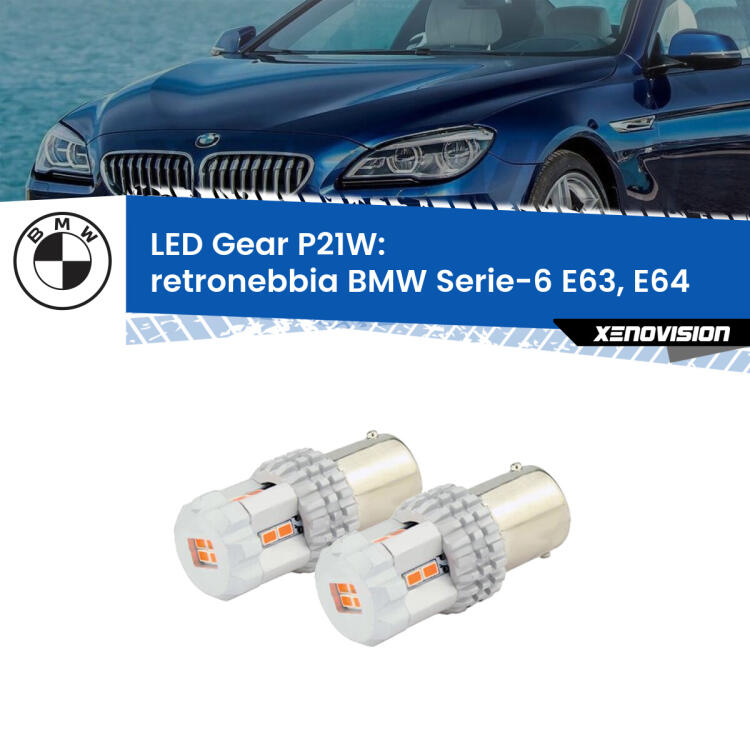 <p>Coppia <strong>LED P21W Rossi per </strong><strong>Retronebbia</strong> <strong>BMW</strong> <strong>Serie-6 </strong>(E63, E64) 2004 - 2010: ultracompatti, illuminazione a 360 gradi e Canbus. Qualità Massima.</p>
<div> </div>