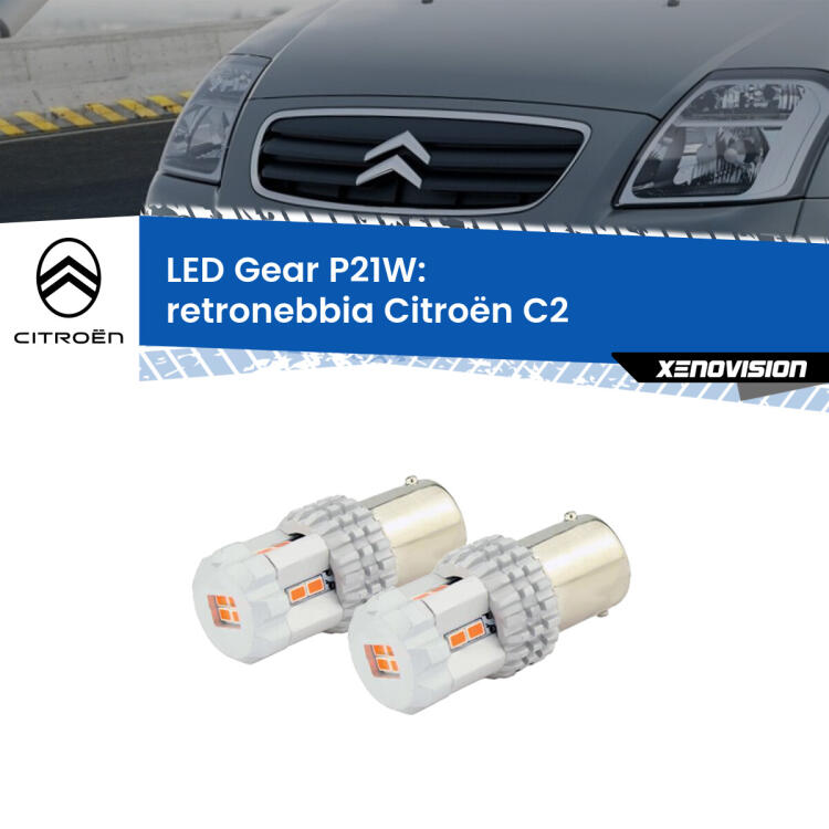 <p>Coppia <strong>LED P21W Rossi per </strong><strong>Retronebbia</strong> <strong>Citroën</strong> <strong>C2 </strong> 2003 - 2009: ultracompatti, illuminazione a 360 gradi e Canbus. Qualità Massima.</p>
<div> </div>