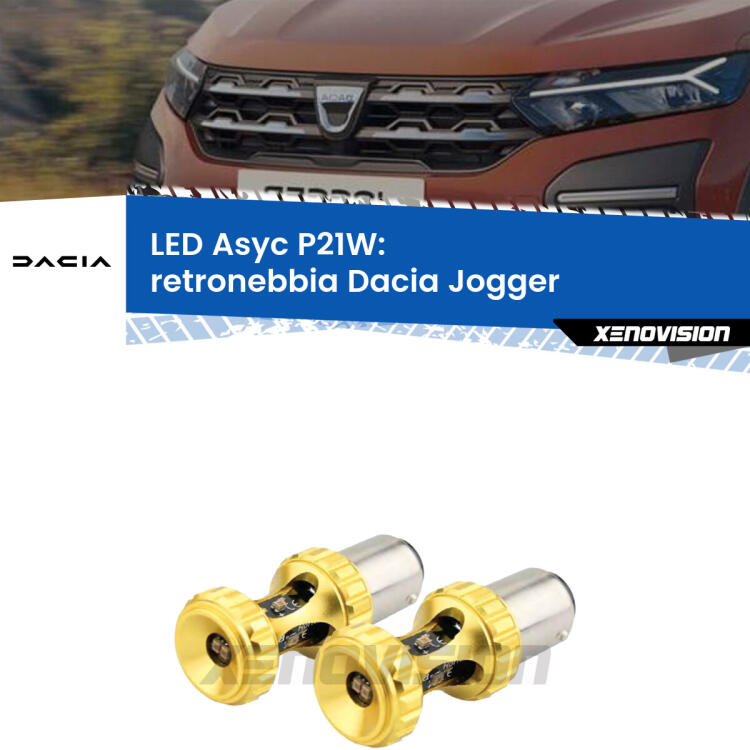 <strong>Retronebbia LED per Dacia Jogger</strong>  2021 in poi. Coppia lampade <strong>P21W</strong> super canbus Rosse modello Gear2.