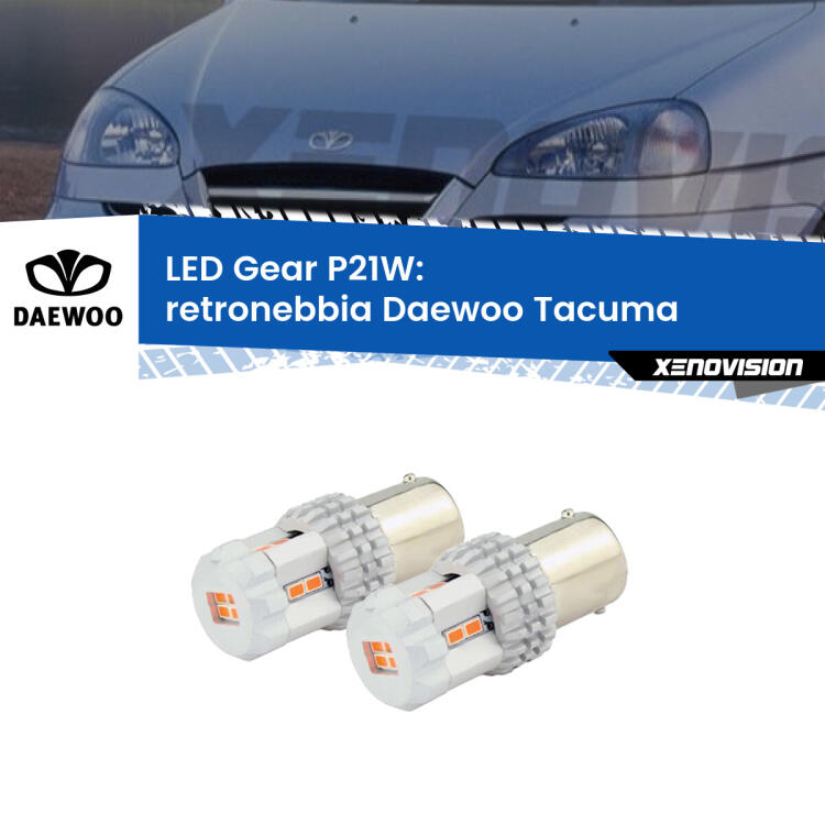 <p>Coppia <strong>LED P21W Rossi per </strong><strong>Retronebbia</strong> <strong>Daewoo</strong> <strong>Tacuma </strong> 2000 - 2005: ultracompatti, illuminazione a 360 gradi e Canbus. Qualità Massima.</p>
<div> </div>