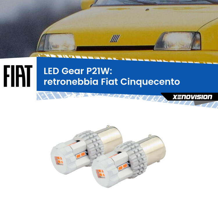<p>Coppia <strong>LED P21W Rossi per </strong><strong>Retronebbia</strong> <strong>Fiat</strong> <strong>Cinquecento </strong> 1991 - 1999: ultracompatti, illuminazione a 360 gradi e Canbus. Qualità Massima.</p>
<div> </div>