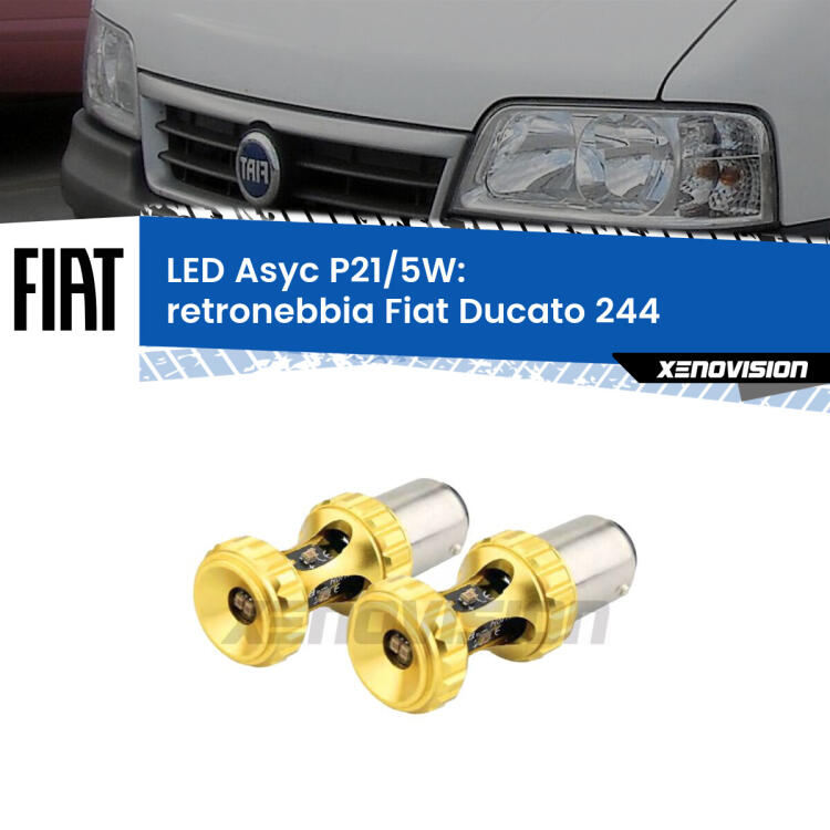 <strong>retronebbia LED per Fiat Ducato</strong> 244 2002 - 2006. Lampadina <strong>P21/5W</strong> rossa Canbus modello Asyc Xenovision.