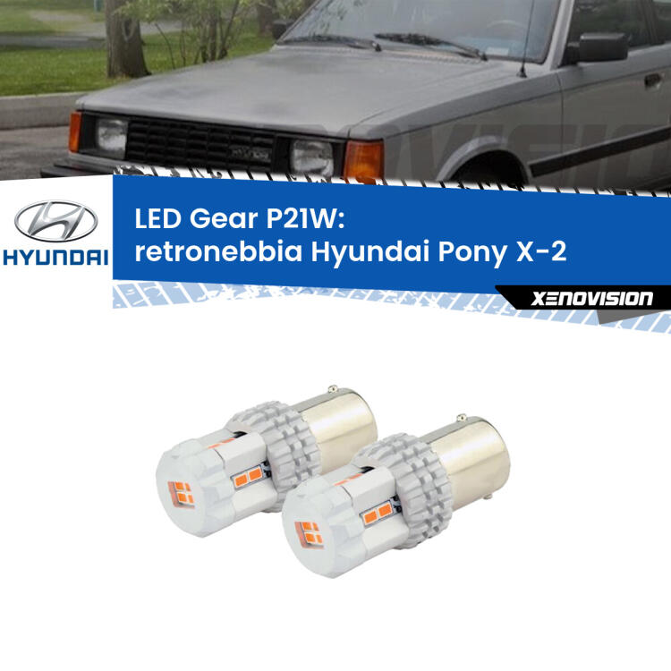 <p>Coppia <strong>LED P21W Rossi per </strong><strong>Retronebbia</strong> <strong>Hyundai</strong> <strong>Pony </strong>(X-2) 1989 - 1995: ultracompatti, illuminazione a 360 gradi e Canbus. Qualità Massima.</p>
<div> </div>