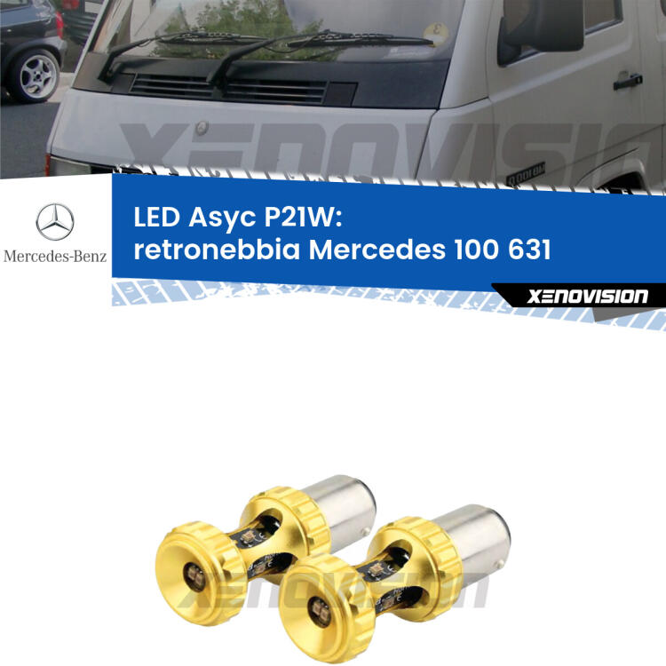 <strong>Retronebbia LED per Mercedes 100</strong> 631 1988 - 1996. Coppia lampade <strong>P21W</strong> super canbus Rosse modello Gear2.