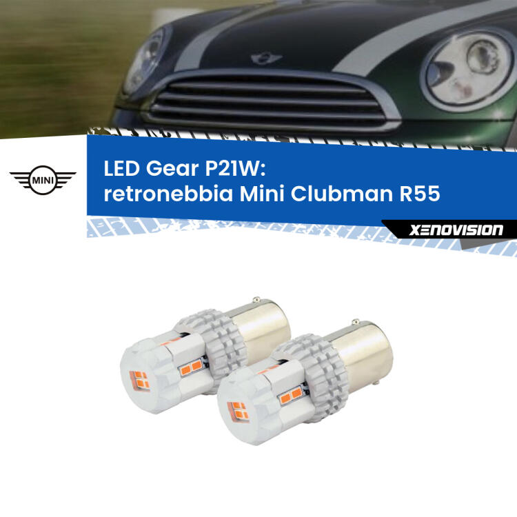 <p>Coppia <strong>LED P21W Rossi per </strong><strong>Retronebbia</strong> <strong>Mini</strong> <strong>Clubman </strong>(R55) 2007 - 2015: ultracompatti, illuminazione a 360 gradi e Canbus. Qualità Massima.</p>
<div> </div>