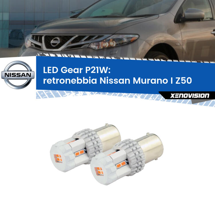 <p>Coppia <strong>LED P21W Rossi per </strong><strong>Retronebbia</strong> <strong>Nissan</strong> <strong>Murano I </strong>(Z50) 2003 - 2008: ultracompatti, illuminazione a 360 gradi e Canbus. Qualità Massima.</p>
<div> </div>