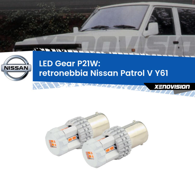 <p>Coppia <strong>LED P21W Rossi per </strong><strong>Retronebbia</strong> <strong>Nissan</strong> <strong>Patrol V </strong>(Y61) 1997 - 2009: ultracompatti, illuminazione a 360 gradi e Canbus. Qualità Massima.</p>
<div> </div>