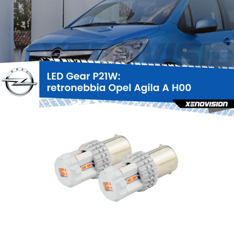<p>Coppia <strong>LED P21W Rossi per </strong><strong>Retronebbia</strong> <strong>Opel</strong> <strong>Agila A </strong>(H00) 2000 - 2007: ultracompatti, illuminazione a 360 gradi e Canbus. Qualità Massima.</p>
<div> </div>