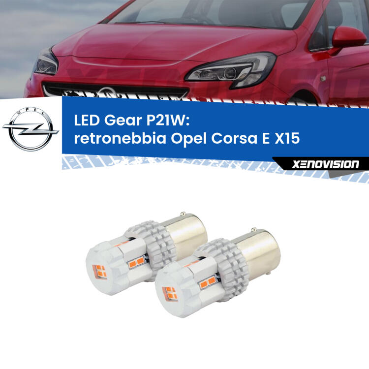 <p>Coppia <strong>LED P21W Rossi per </strong><strong>Retronebbia</strong> <strong>Opel</strong> <strong>Corsa E </strong>(X15) 2014 - 2019: ultracompatti, illuminazione a 360 gradi e Canbus. Qualità Massima.</p>
<div> </div>