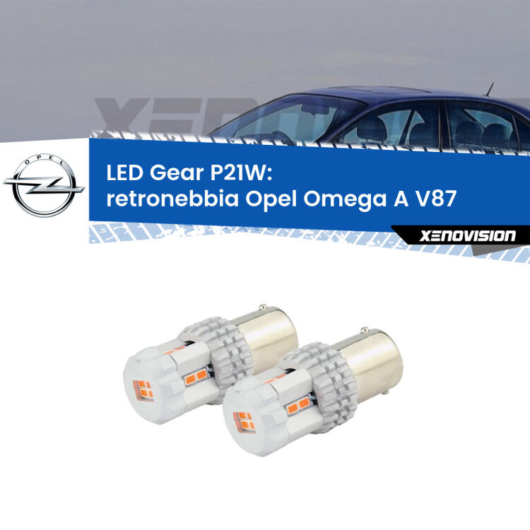 <p>Coppia <strong>LED P21W Rossi per </strong><strong>Retronebbia</strong> <strong>Opel</strong> <strong>Omega A </strong>(V87) 1986 - 1994: ultracompatti, illuminazione a 360 gradi e Canbus. Qualità Massima.</p>
<div> </div>
