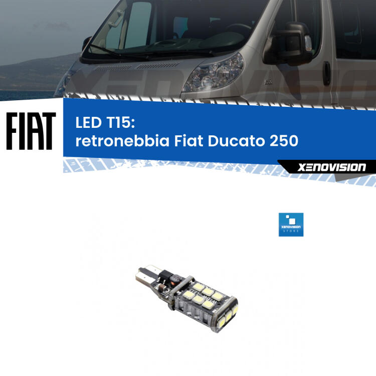 <strong>retronebbia LED per Fiat Ducato</strong> 250 2014 - 2018. Lampadina <strong>T15</strong> Canbus Xenovision.