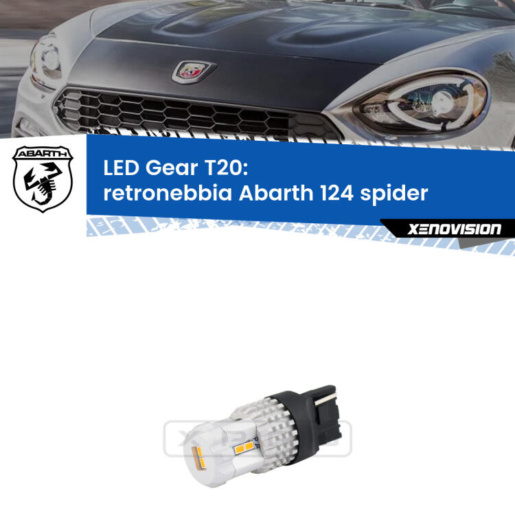 <strong>Retronebbia LED per Abarth 124 spider</strong>  2016 - 2019. Lampada <strong>T20</strong> rossa modello Gear.