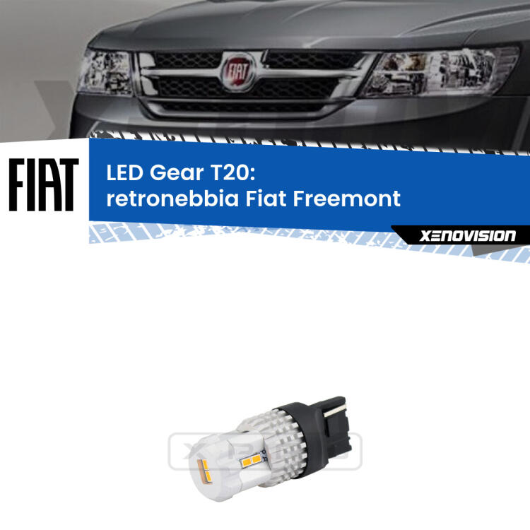 <strong>Retronebbia LED per Fiat Freemont</strong>  2011 - 2016. Lampada <strong>T20</strong> rossa modello Gear.