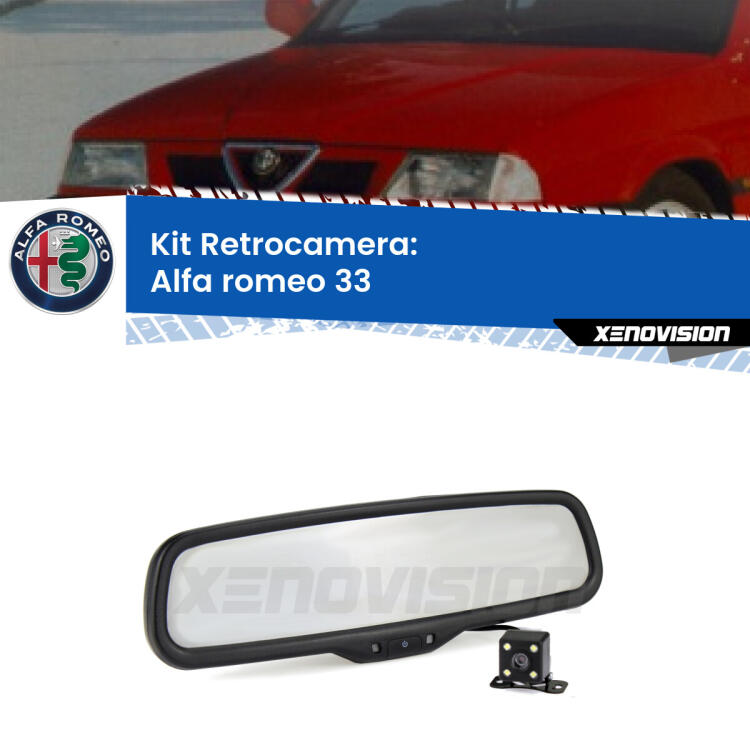 Kit Telecamera Parcheggio e Specchietto retrovisore con display invisibile per Alfa romeo 33 . Spento è identico all’originale. In retromarcia, l’immagine appare in un riquadro prima invisibile