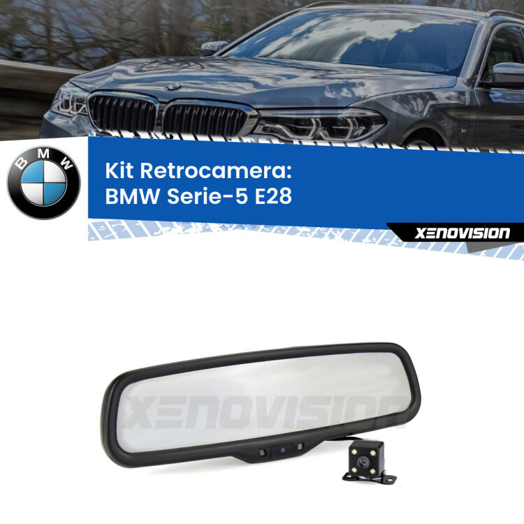 Kit Telecamera Parcheggio e Specchietto retrovisore con display invisibile per BMW Serie-5 E28. Spento è identico all’originale. In retromarcia, l’immagine appare in un riquadro prima invisibile