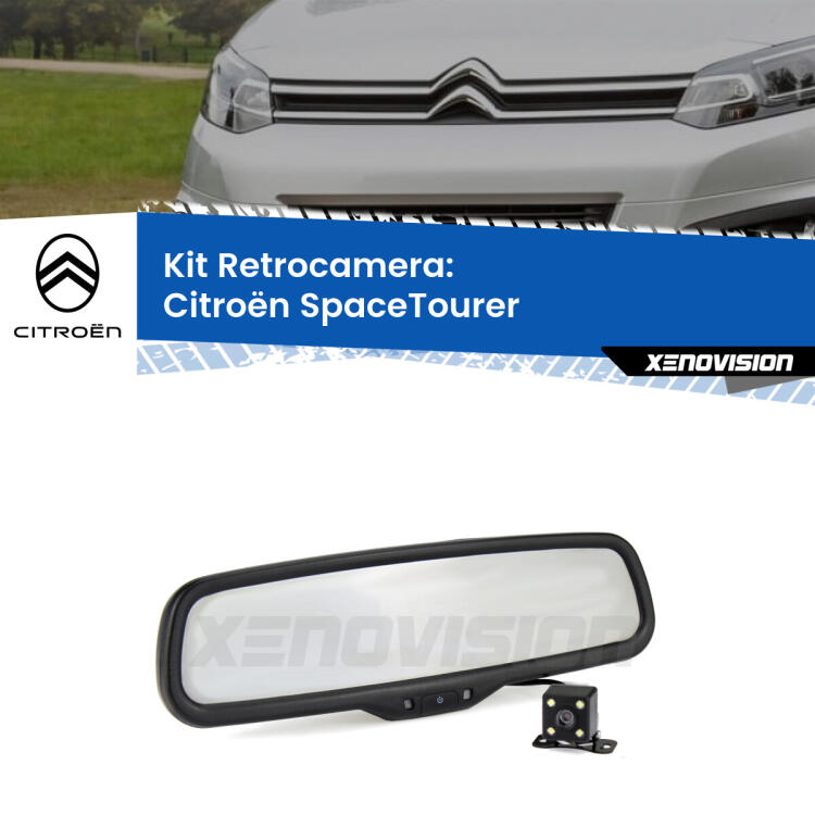 Kit Telecamera Parcheggio e Specchietto retrovisore con display invisibile per Citroën SpaceTourer . Spento è identico all’originale. In retromarcia, l’immagine appare in un riquadro prima invisibile