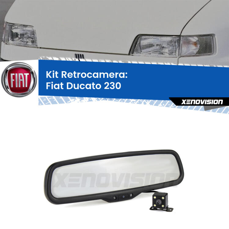 Kit Telecamera Parcheggio e Specchietto retrovisore con display invisibile per Fiat Ducato 230. Spento è identico all’originale. In retromarcia, l’immagine appare in un riquadro prima invisibile