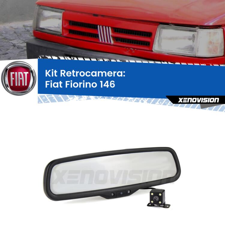 Kit Telecamera Parcheggio e Specchietto retrovisore con display invisibile per Fiat Fiorino 146. Spento è identico all’originale. In retromarcia, l’immagine appare in un riquadro prima invisibile