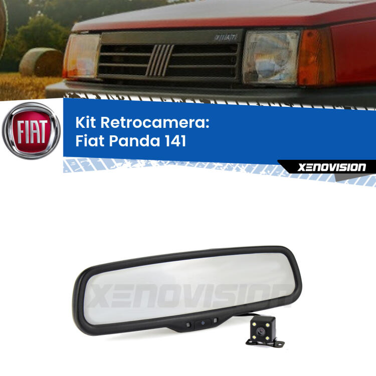 Kit Telecamera Parcheggio e Specchietto retrovisore con display invisibile per Fiat Panda 141. Spento è identico all’originale. In retromarcia, l’immagine appare in un riquadro prima invisibile