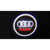 Kit Placche Led Sottoporta Proiettore Logo Audi - A3 A4 A5 A6 A8 R8 TT Q5 Q7