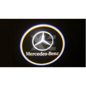 Kit Placche Led Sottoporta Proiettore Logo Mercedes - W169 W245 W216