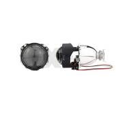 Kit Proiettori HID Bi-Xenon Lenticolari da 2.5" Mini H1 per parabole H7 H4 + Cover + Cavo Relè