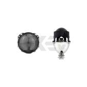 Kit Proiettori HID Bi-Xenon Lenticolari da 2.5" Mini H1 per parabole H7 H4 + Cover + Cavo Relè
