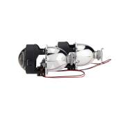 Kit Proiettori HID Bi-Xenon Lenticolari da 2.5" Mini H1 per parabole H7 H4 + Cover + Cavo Relè
