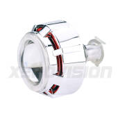 MT03 Proiettore Lenticolare 2.5" BiXenon Moto Ciclope Angel Eyes Bianco Rosso