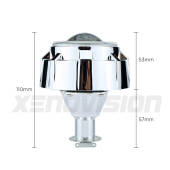 MT03 Proiettore Lenticolare 2.5" BiXenon Moto Ciclope Angel Eyes Bianco Rosso