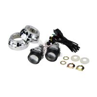 Kit Proiettori HID Bi-Xenon Lenticolari da 2.5" Mini H1 per parabole H7 H4 + Cover + Cavo Relè