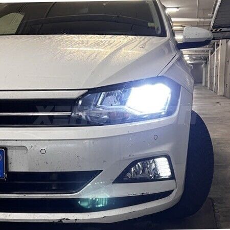 FINE SERIE: NO GARANZIA<strong>Kit anabbaglianti LED specifico per VW Polo</strong> 6R, 6C lenticolare. Lampade <strong>H7</strong> Canbus da 15.000Lumen di luminosità modello Ninja Xenovision.