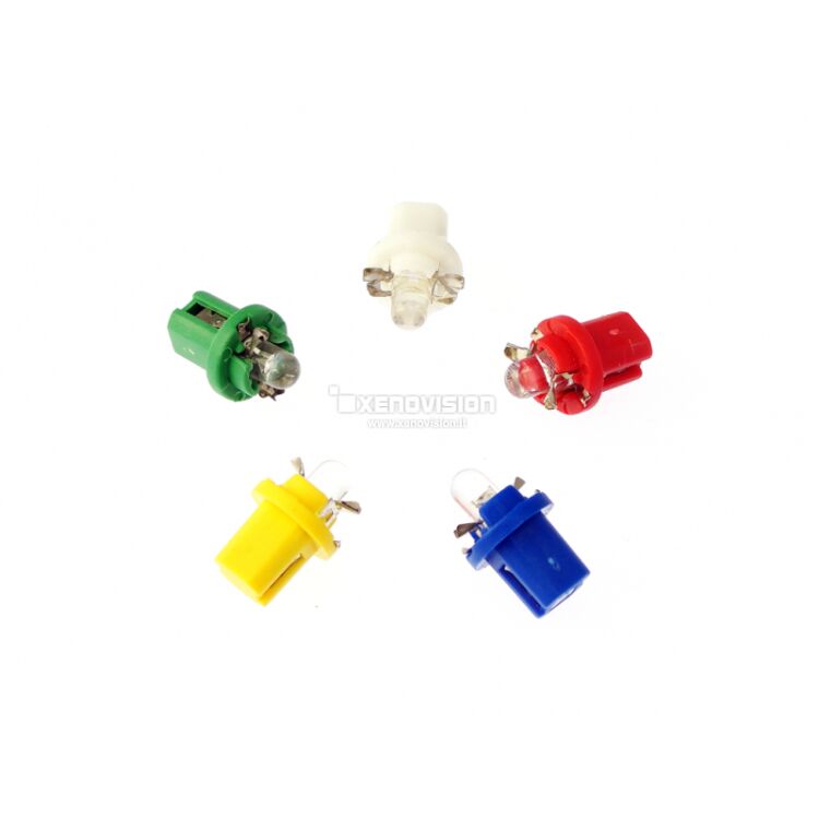 <p><strong>60 Lumen,omnidirezionale.&nbsp;</strong>Luce Led 6000K con innesto T5 B8.5D per cruscotto e strumentazione.&nbsp;</p>