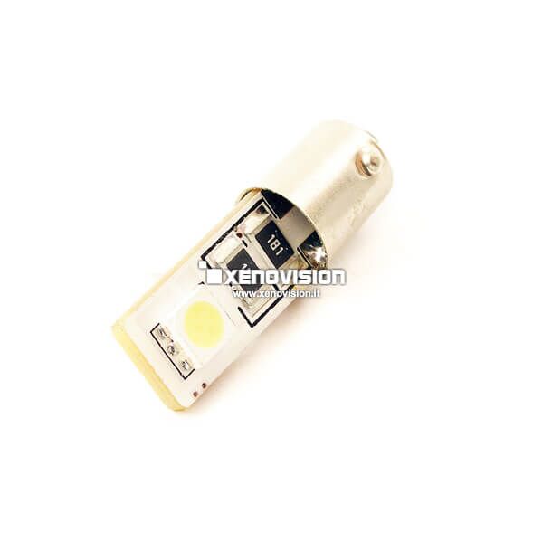 <p><strong>60Lumen + Canbus</strong> - Doppia illuminazione su entrambe le facce, con 2 Led ad altissima luminosità. Innesto BAX9S H6W. Perfetta come luce posizione.</p>