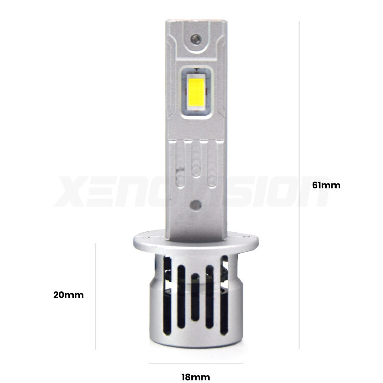 <strong>Fendinebbia LED no-spie per Lancia Phedra</strong>  2002 - 2010. Coppia lampade <strong> H1</strong> modello Nava canbus, raffreddate a ventola.