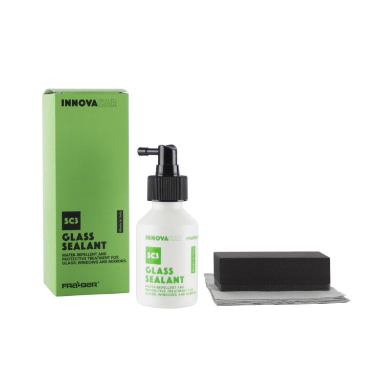 Sigillante nanotecnologico per vetri auto, garantisce idrorepellenza e visibilità migliorata anche in caso di pioggia.