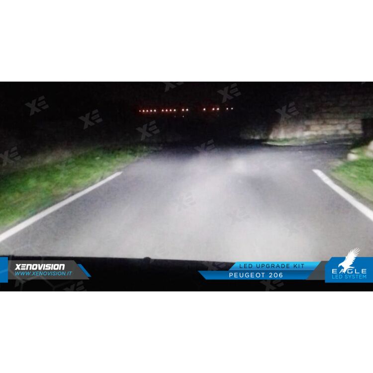 <p>Il Kit XE Light modello Eagle LED System studiato da Xenovision.it per la tua Peugeot 206 1998 in poi (H4)&nbsp;</p>