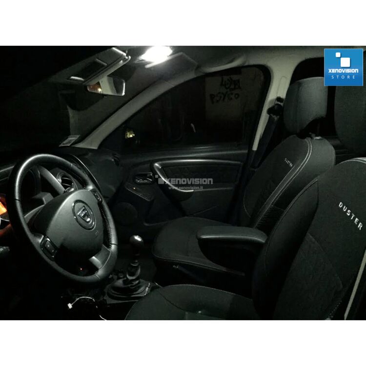 <p>Kit Led Dacia Duster Total, conversione totale a Led per Dacia Duster. Zero spie, Altissima Qualit&agrave;. Luce Bianco Lunare 6000k su ogni punto luce interno ed esterno. </p>