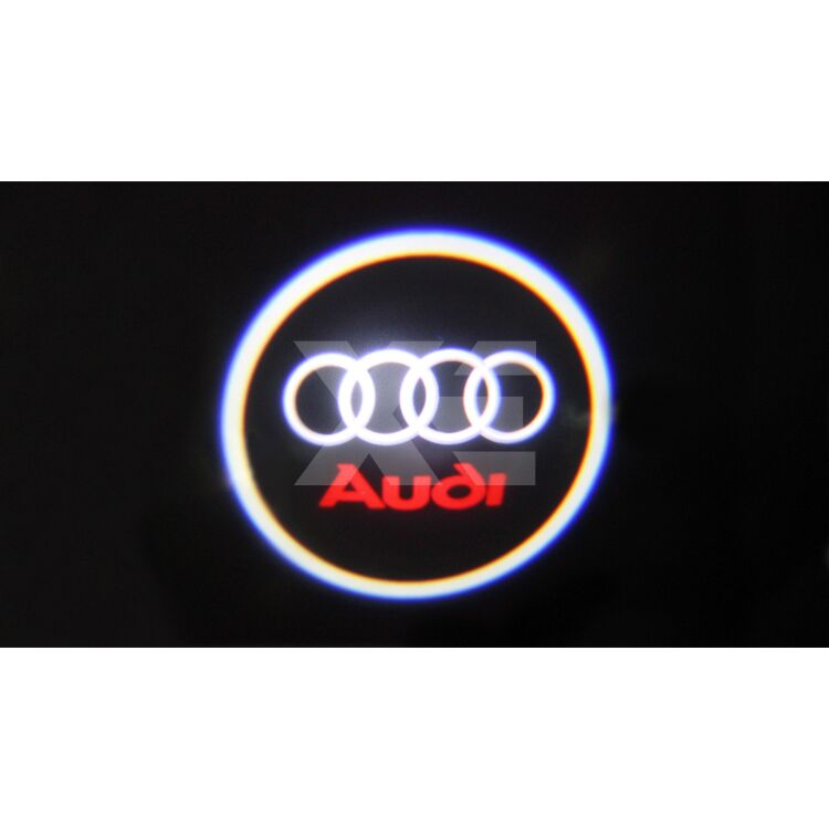 <p>Kit Placche Led Sottoporta/Pozzanghera con proiettore logo&nbsp;<strong>AUDI</strong></p>